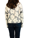 Abstract Floral Boatneck Sweater