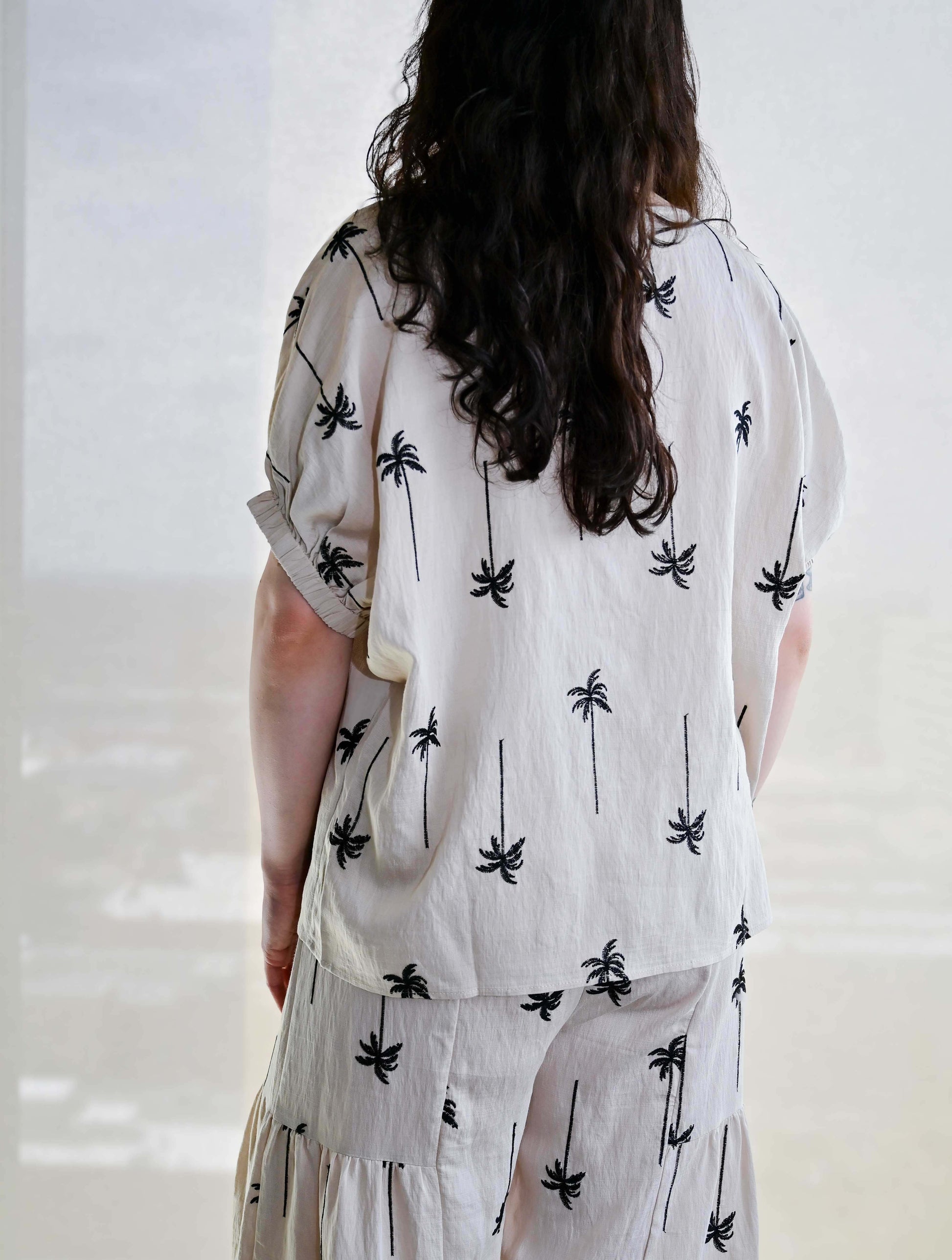 Palm Tree Print Top