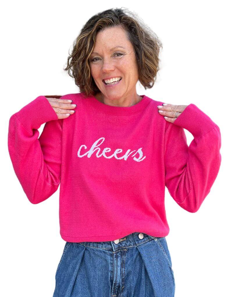 "Cheers" Knit Sweater