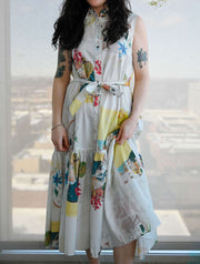 Desigual Tie Waist Button Up Dress
