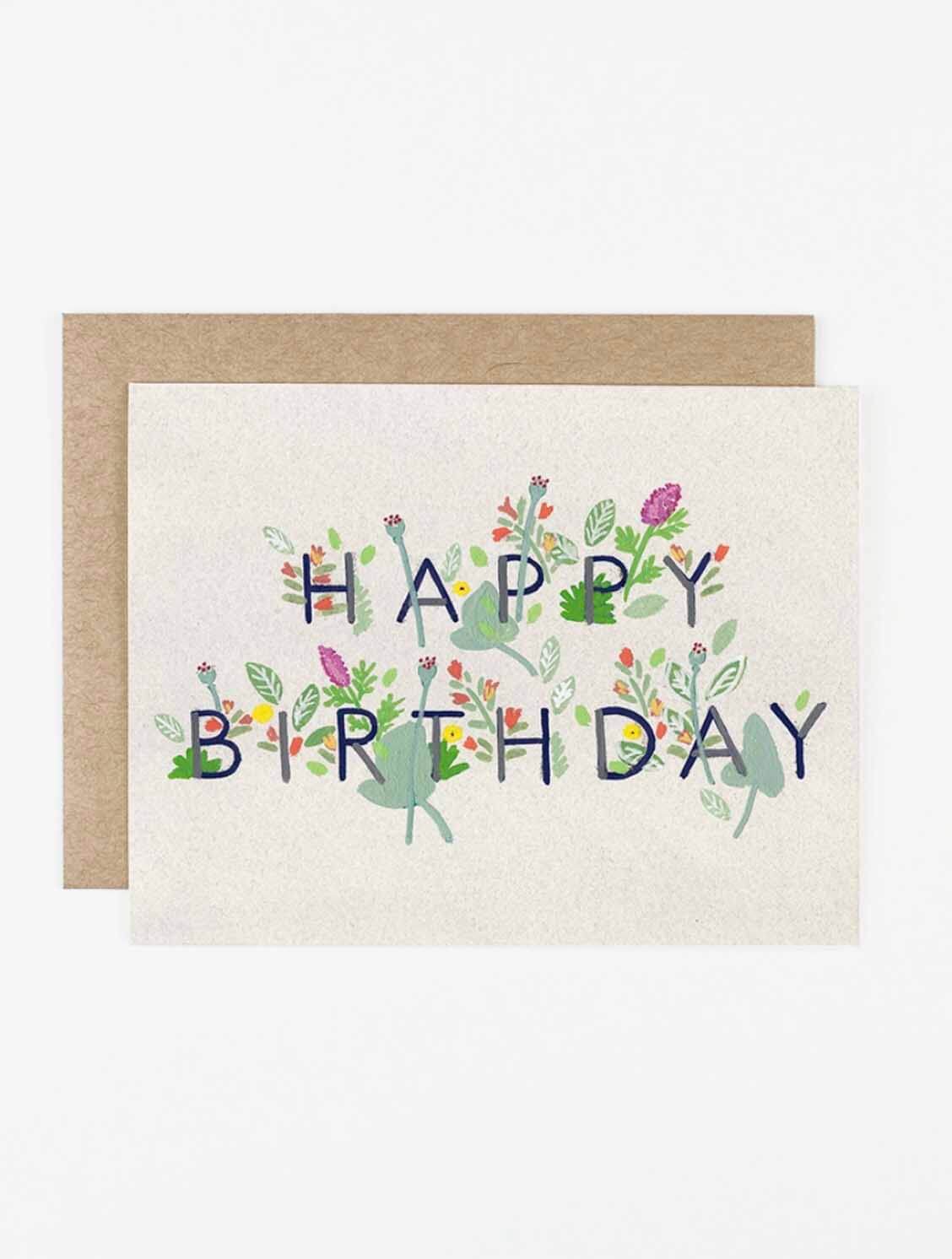 Happy Birthday Floral Card