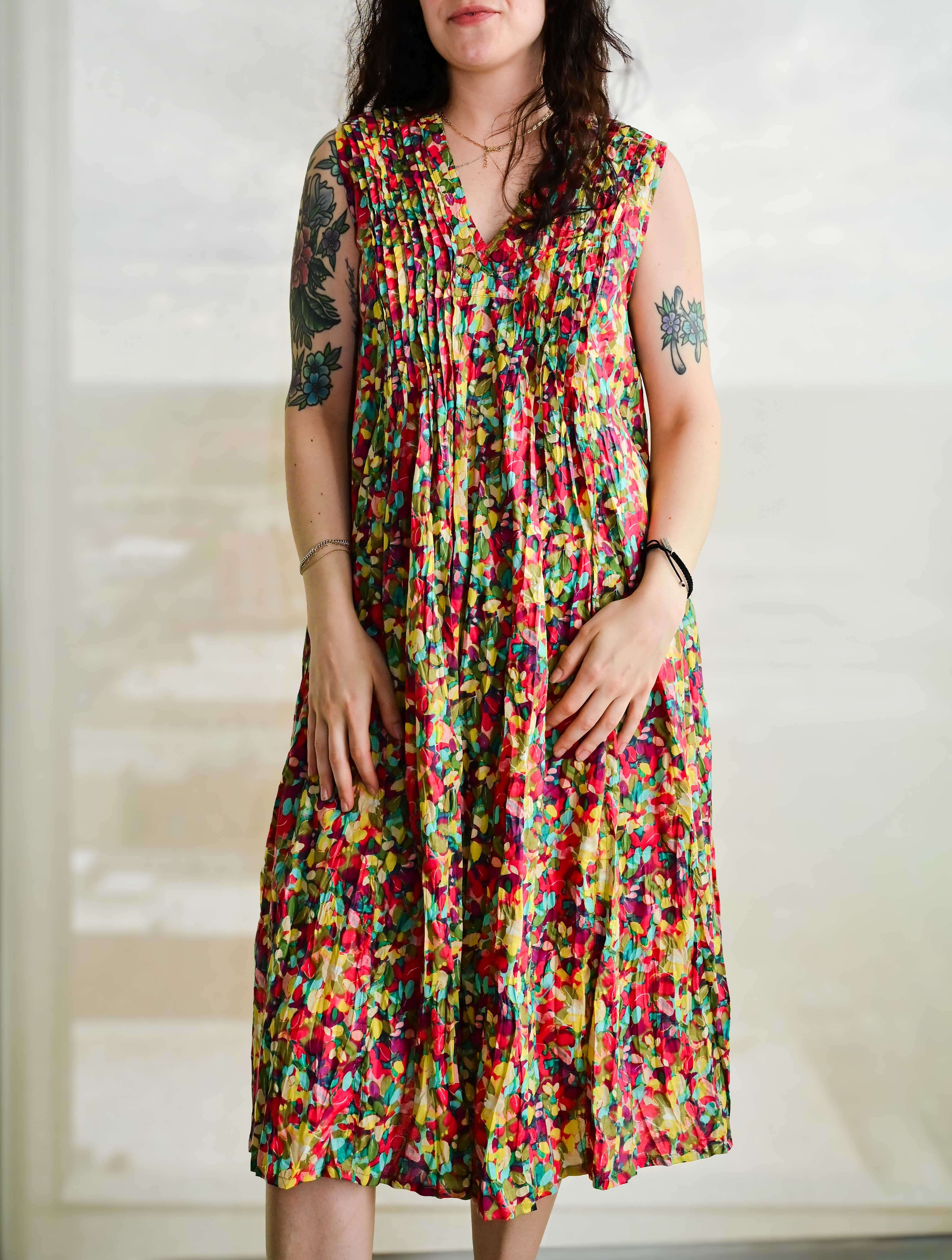 Jerk V-Neck Midi Dress