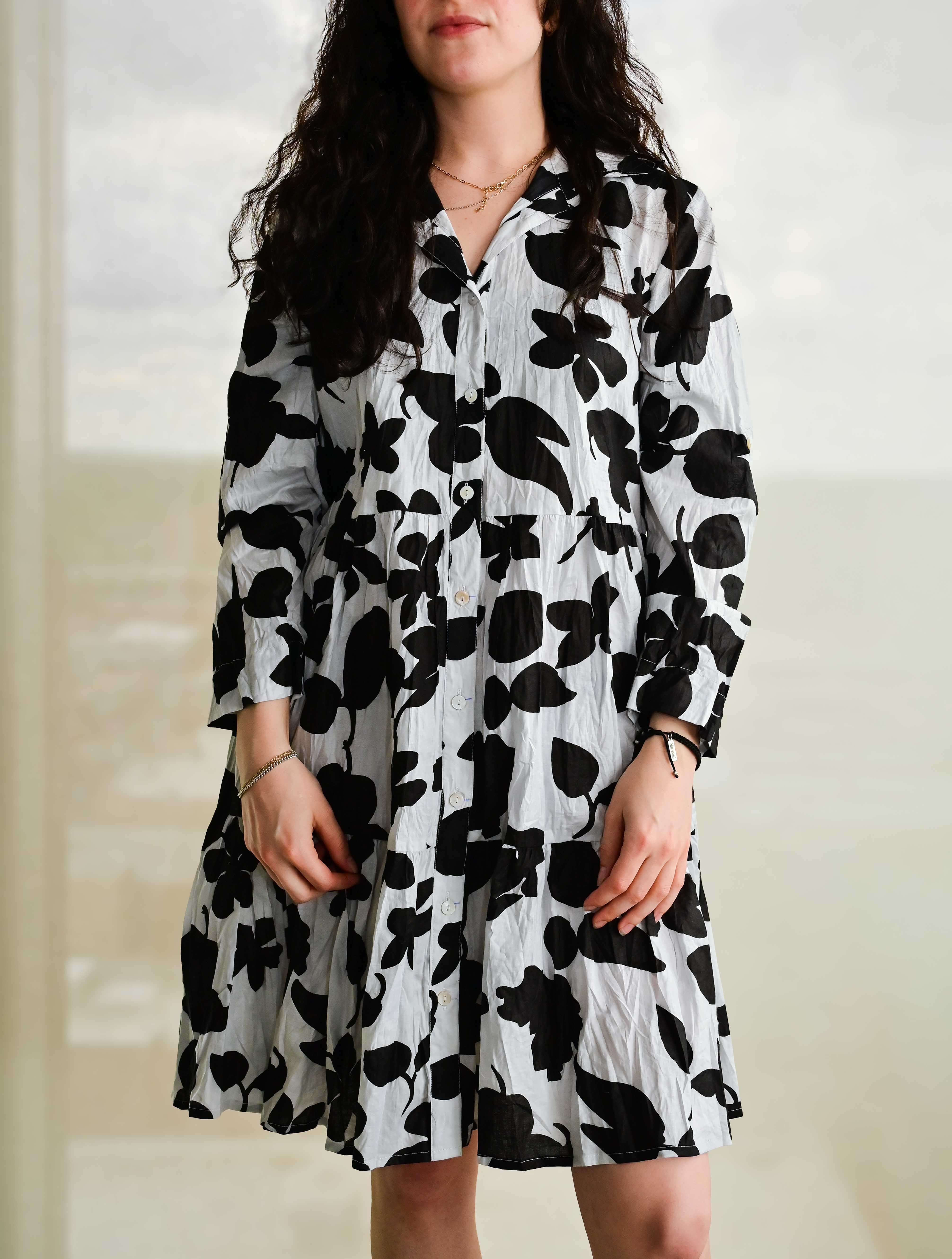 June Long Sleeve Button Down Dress