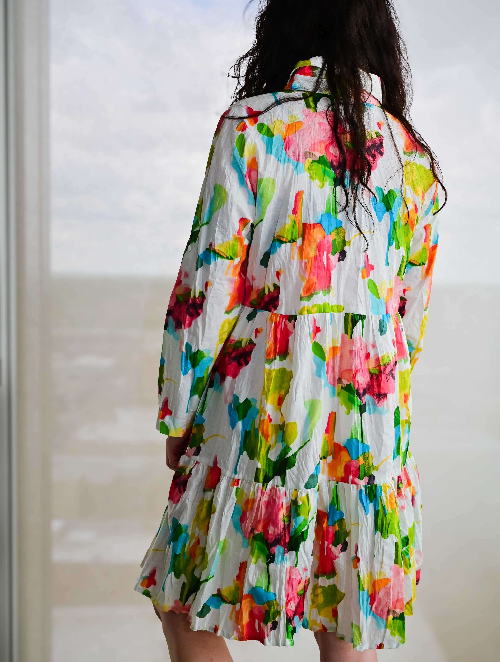 June Long Sleeve Button Down Dress
