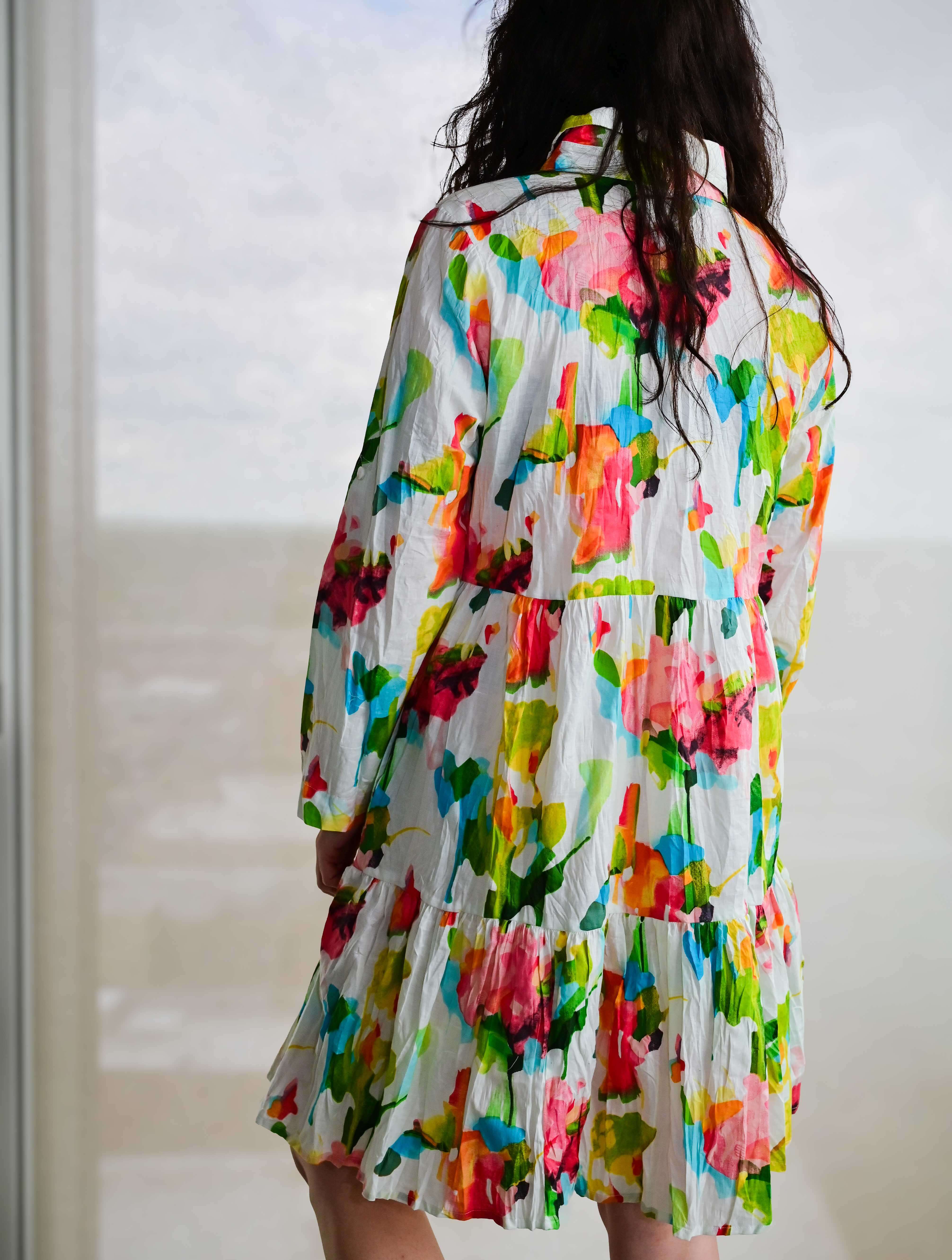 June Long Sleeve Button Down Dress