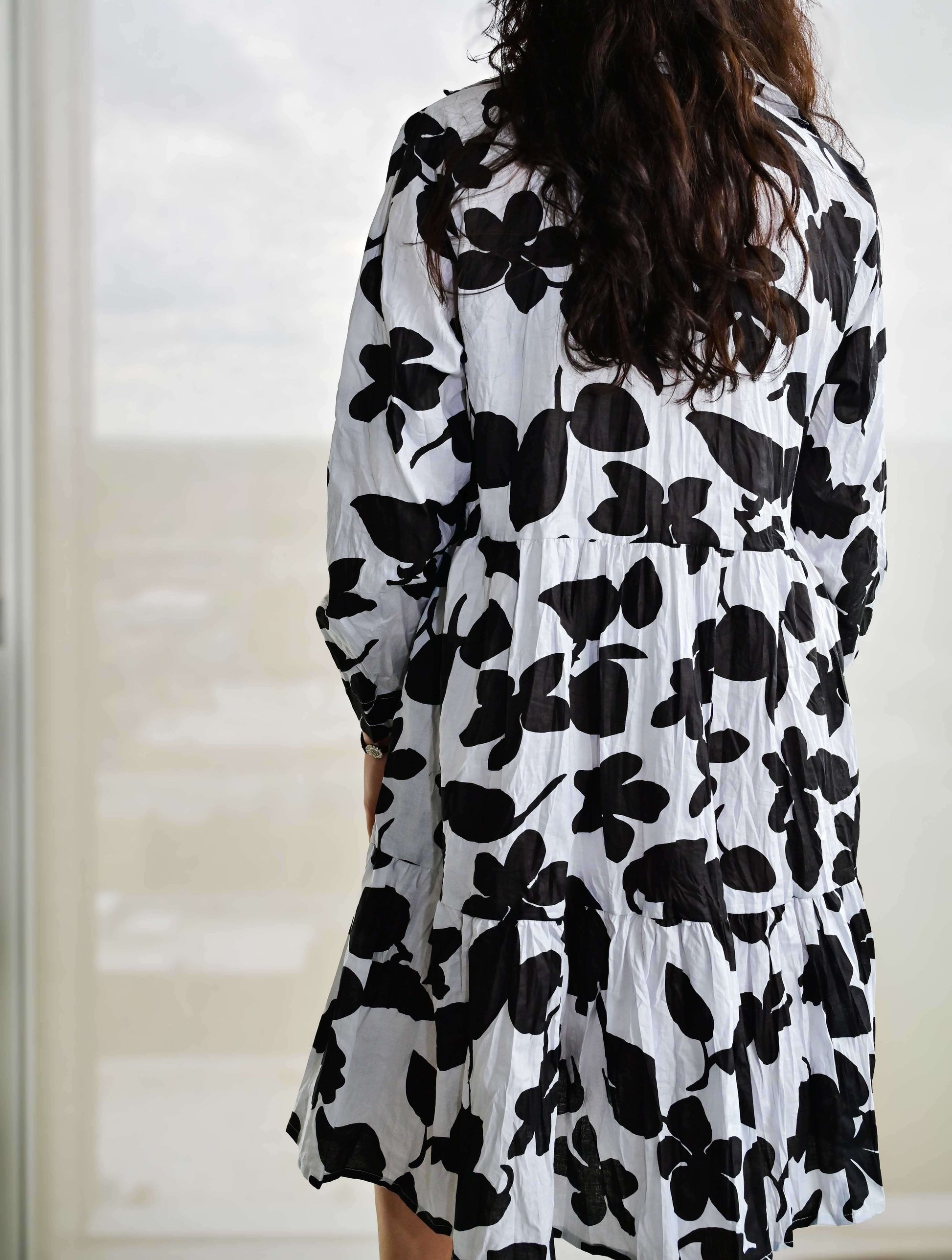 June Long Sleeve Button Down Dress