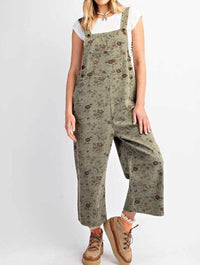 Printed Washed Twill Jumpsuit