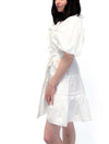 Cotton Poplin Mini Dress in Off White