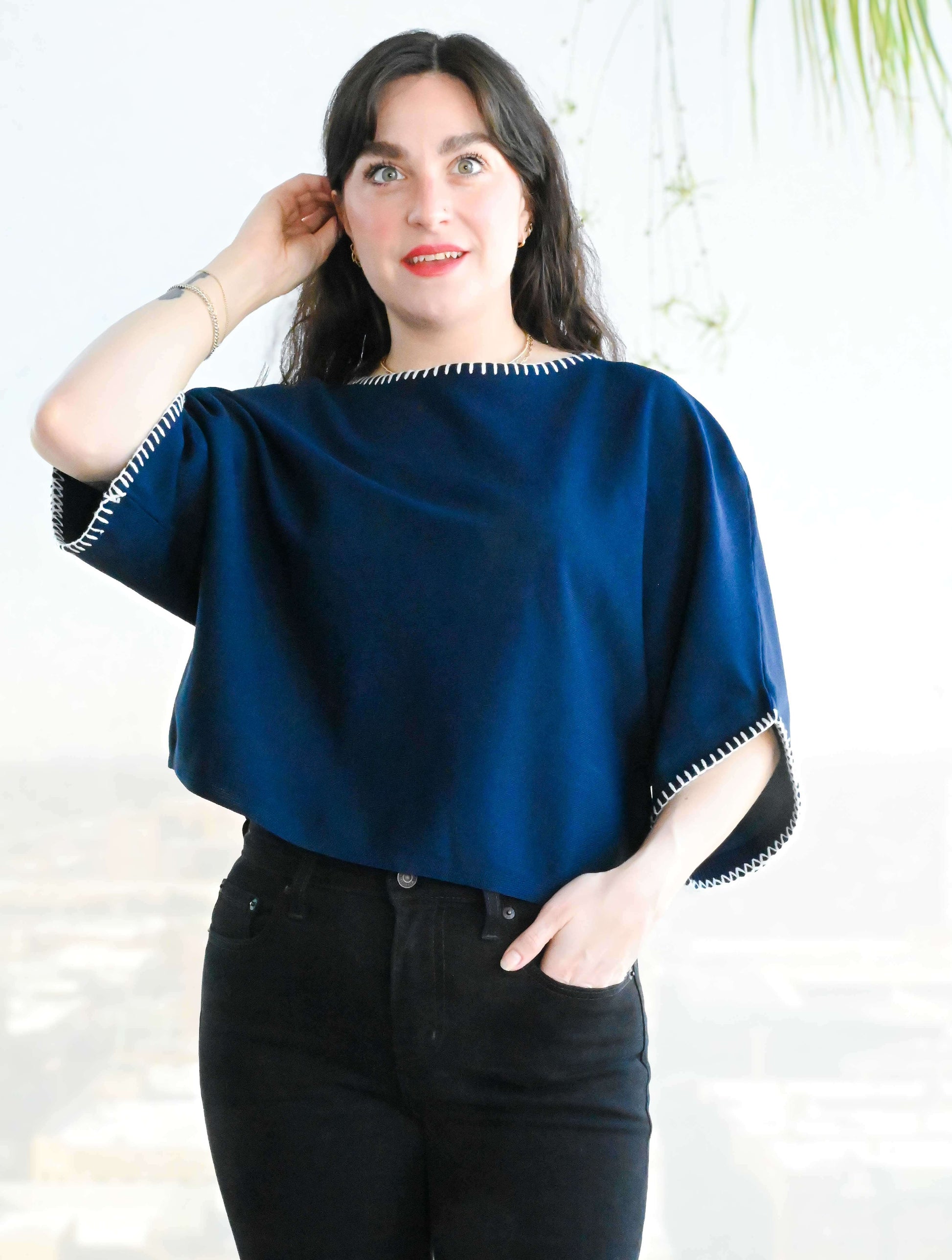 Solid Oversized Top