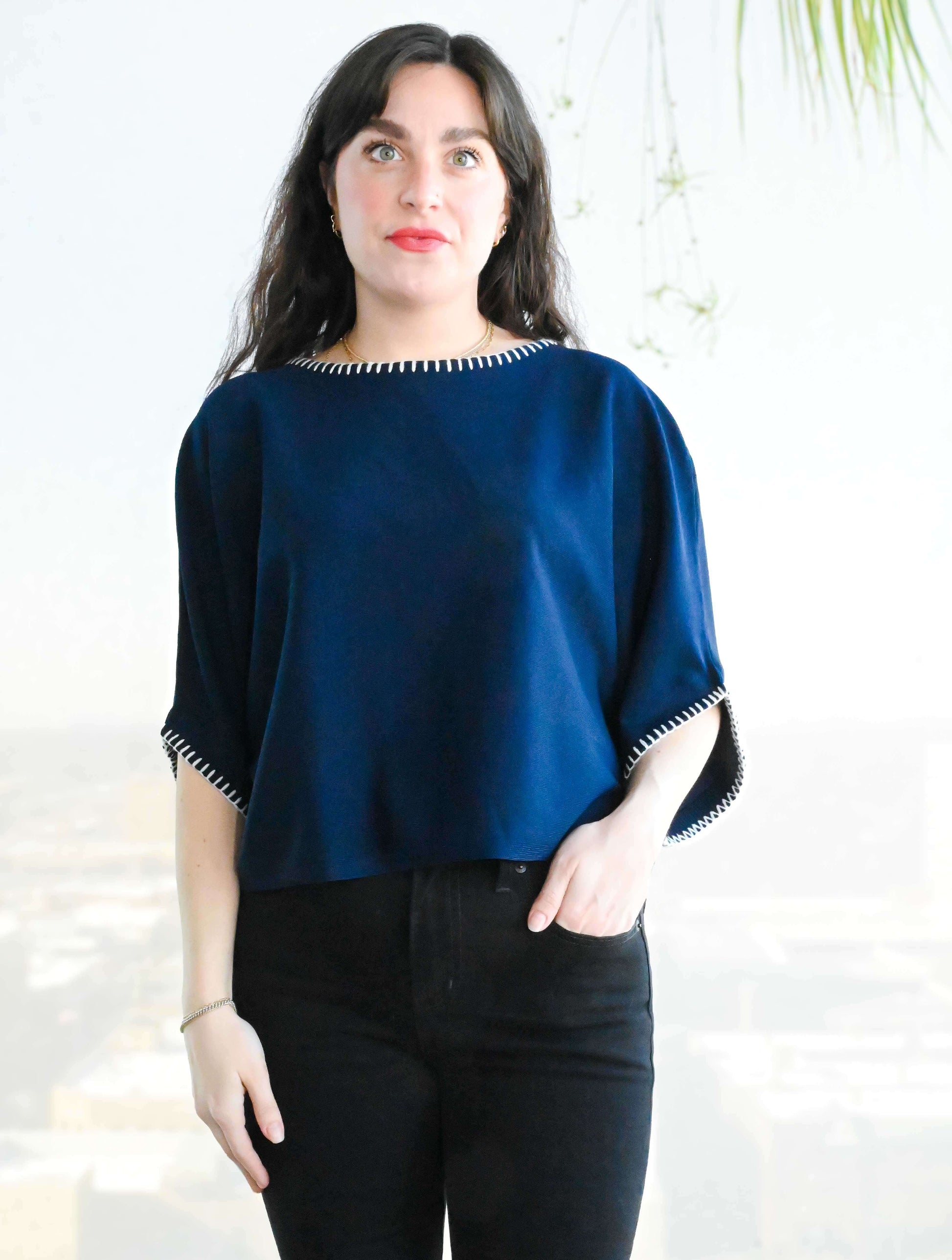 Solid Oversized Top