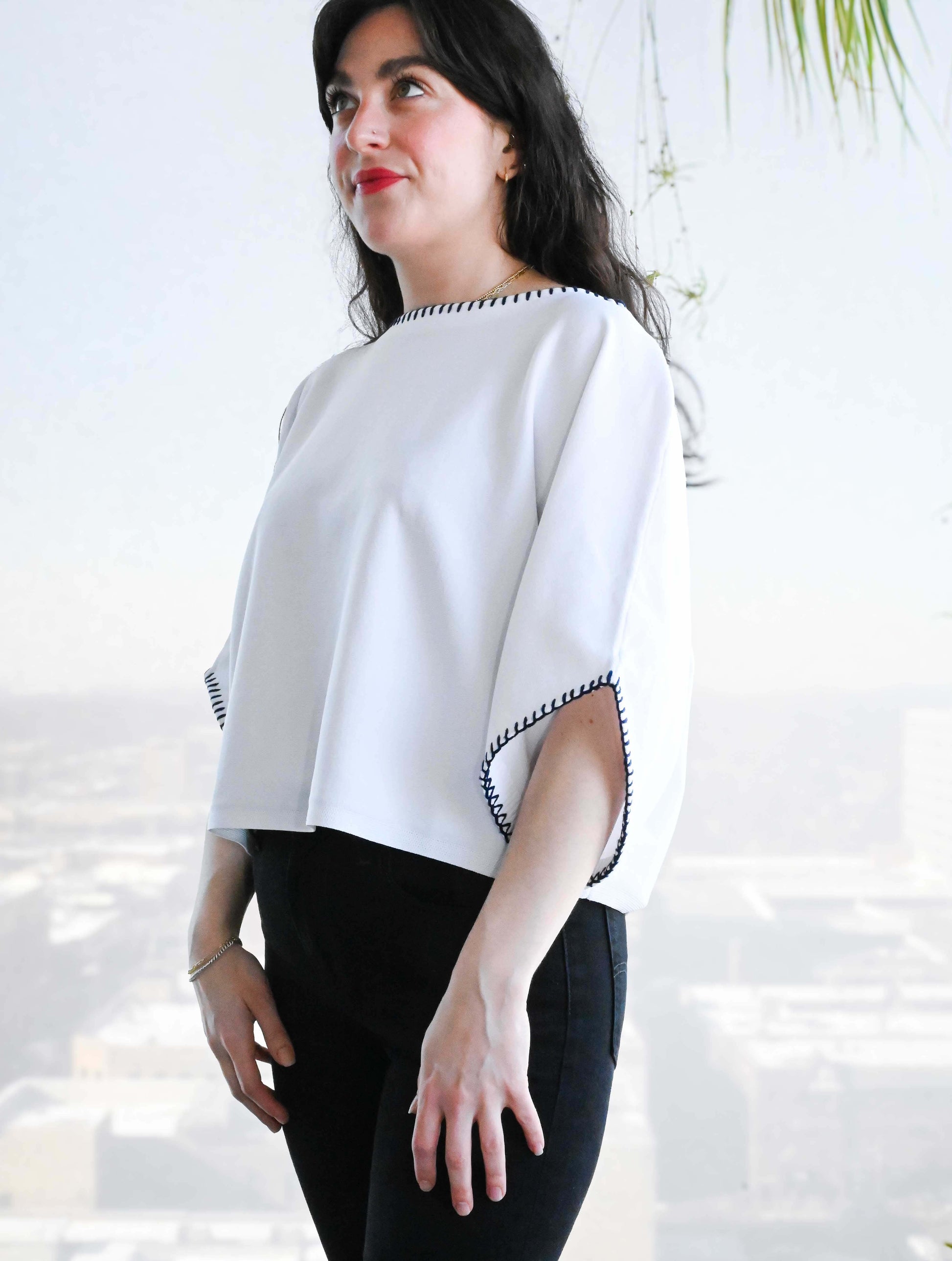 Solid Oversized Top
