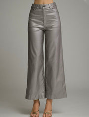 Metallic Wide Leg Pants