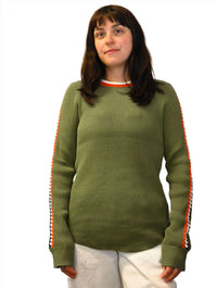 Crochet Trimmed Waffle Knit Sweater