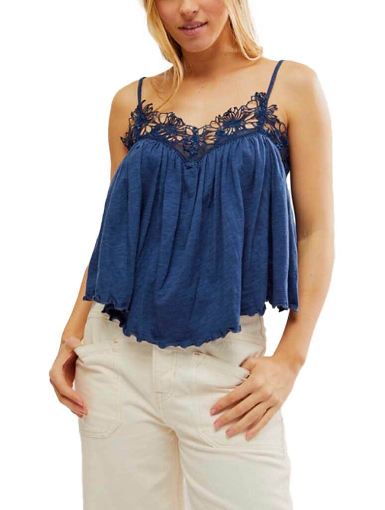 Free People Kayla Tank in Dark Denim