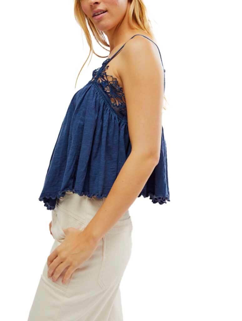 Free People Kayla Tank in Dark Denim