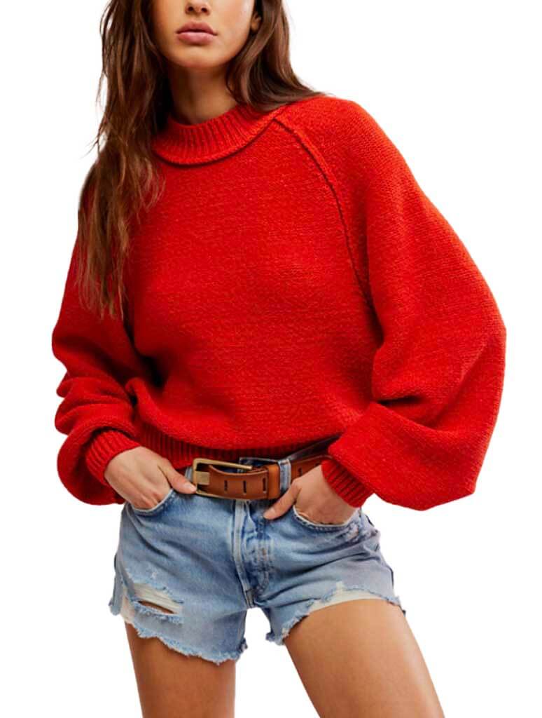 Free People Riley Pullover Sweater