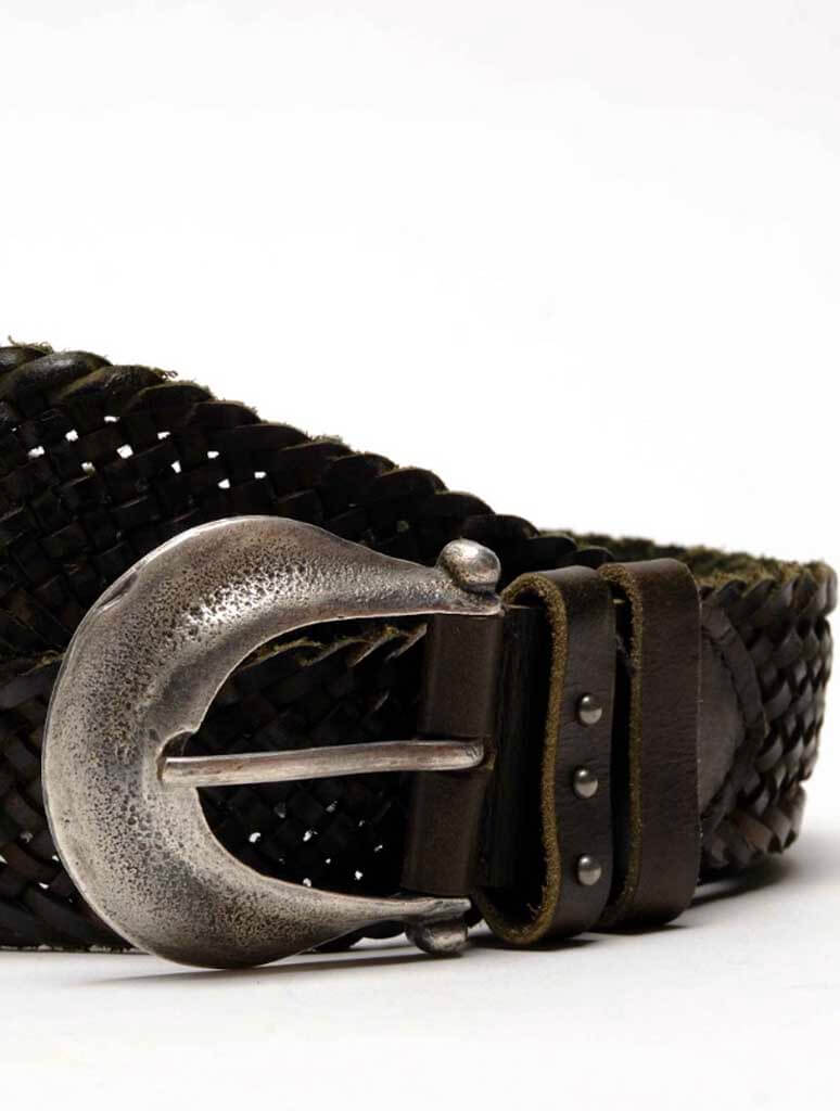 Free People WTF Brix Belt in Tapenade