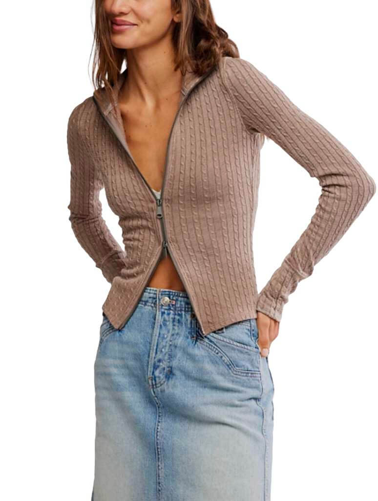 Free People Brunch Girl Zip Up