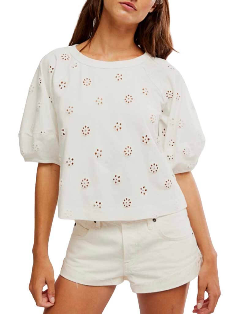 Free People Jessie Eyelet Tee