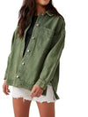 Free People Madison City Twill Jacket in Adventurer