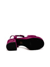 Jeffrey Campbell Timeless Sandal in Fuchsia Suede Silver