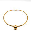 Choker Collar Necklace in Antique Gold