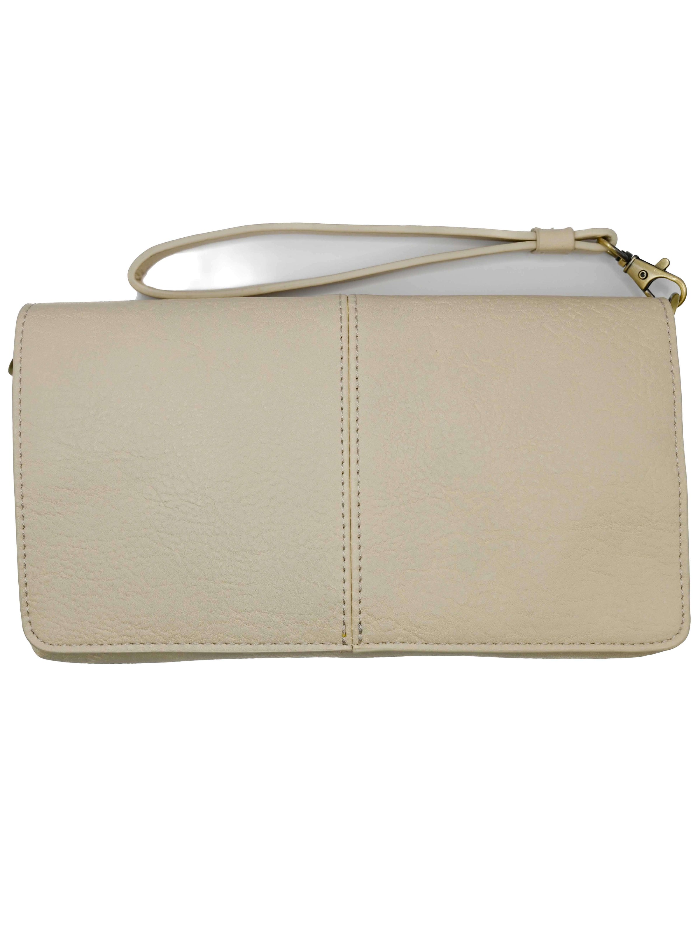 Everly Organizer Flap Crossbody Bag in Ivory