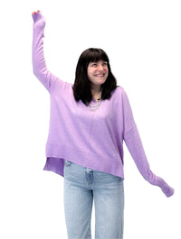 Wagner Knit Top in Sheer Lilac