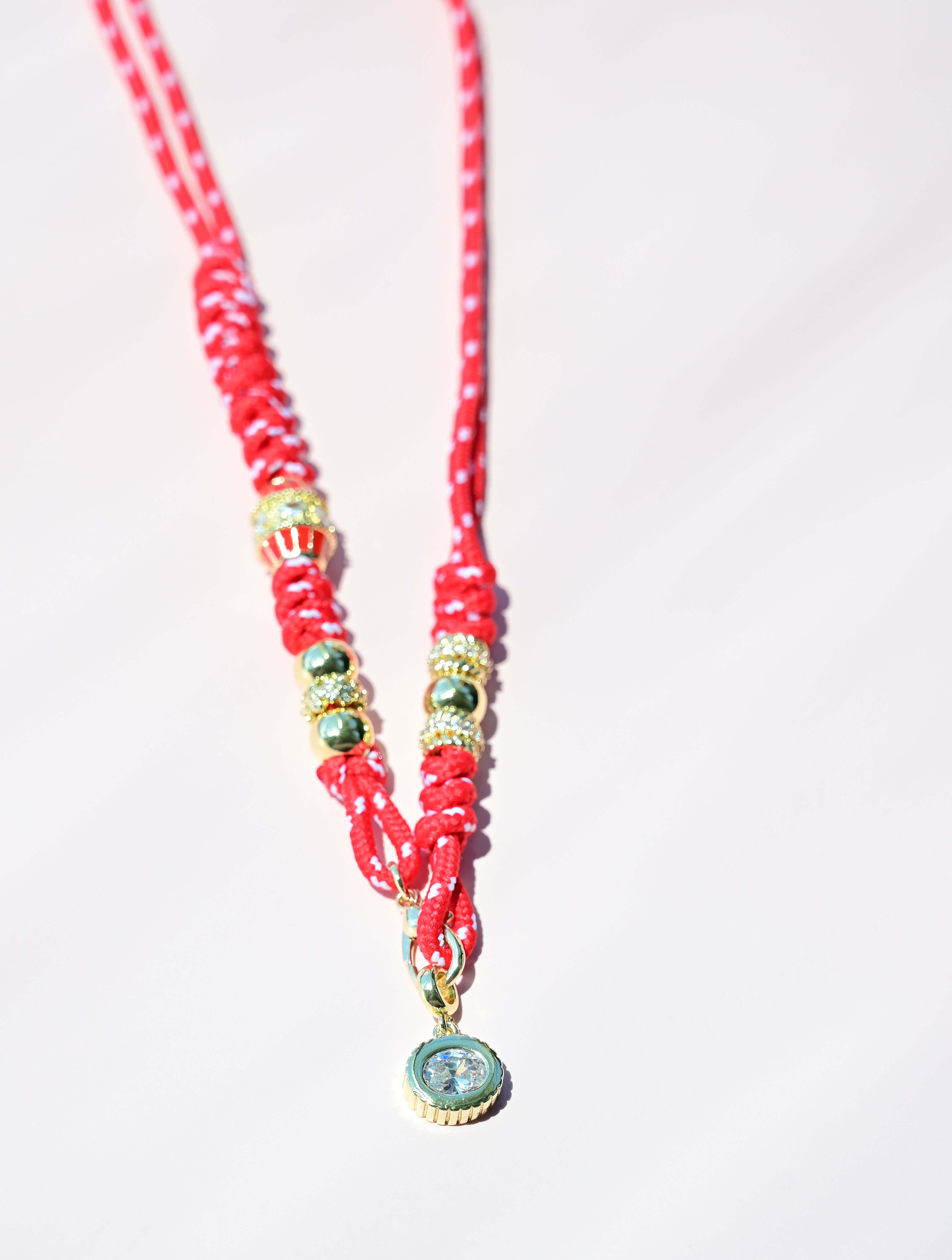 Corded Rope Charm Necklace