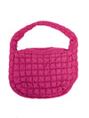 Large Quilted Nylon Bag in Fuchsia