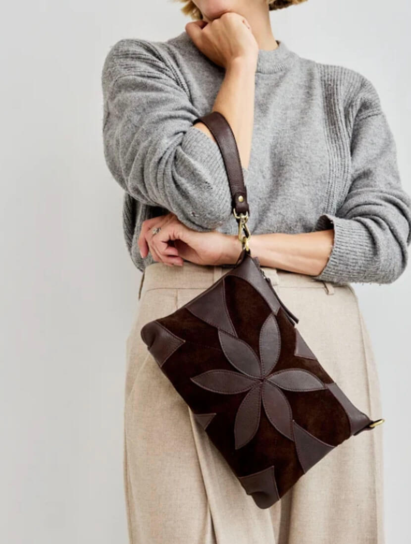 Latico Stevie Suede Leather Crossbody Bag