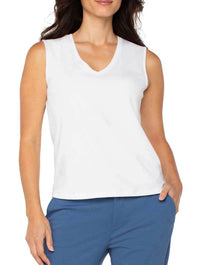 Liverpool Sleeveless V-Neck Top