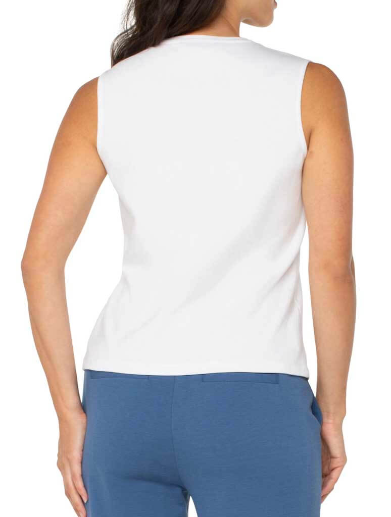 Liverpool Sleeveless V-Neck Top