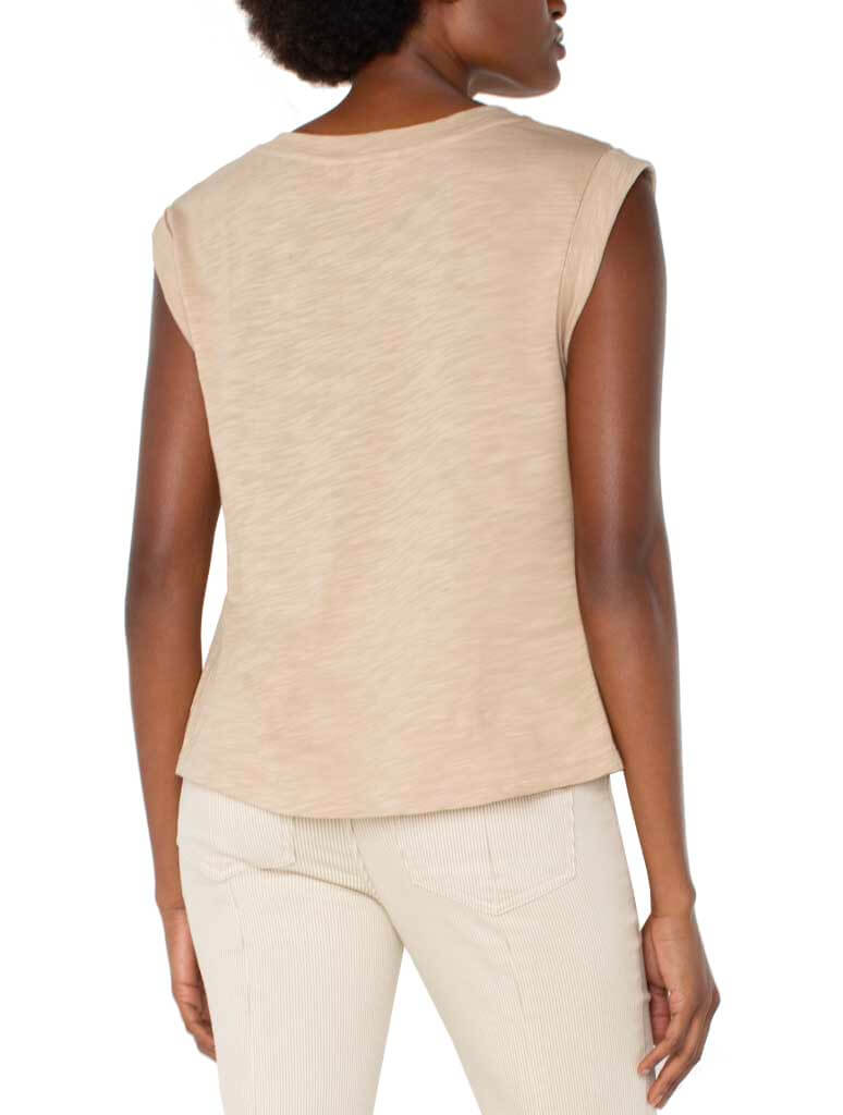 Liverpool Sleeveless Woven Knit Top