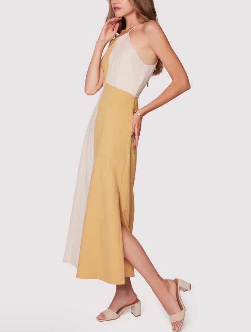 La Creme Maxi Dress in Cream/Sand