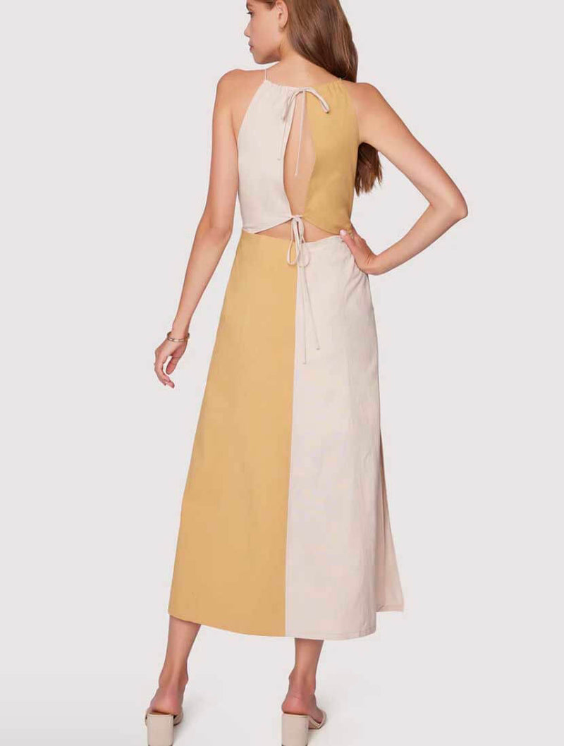 La Creme Maxi Dress in Cream/Sand