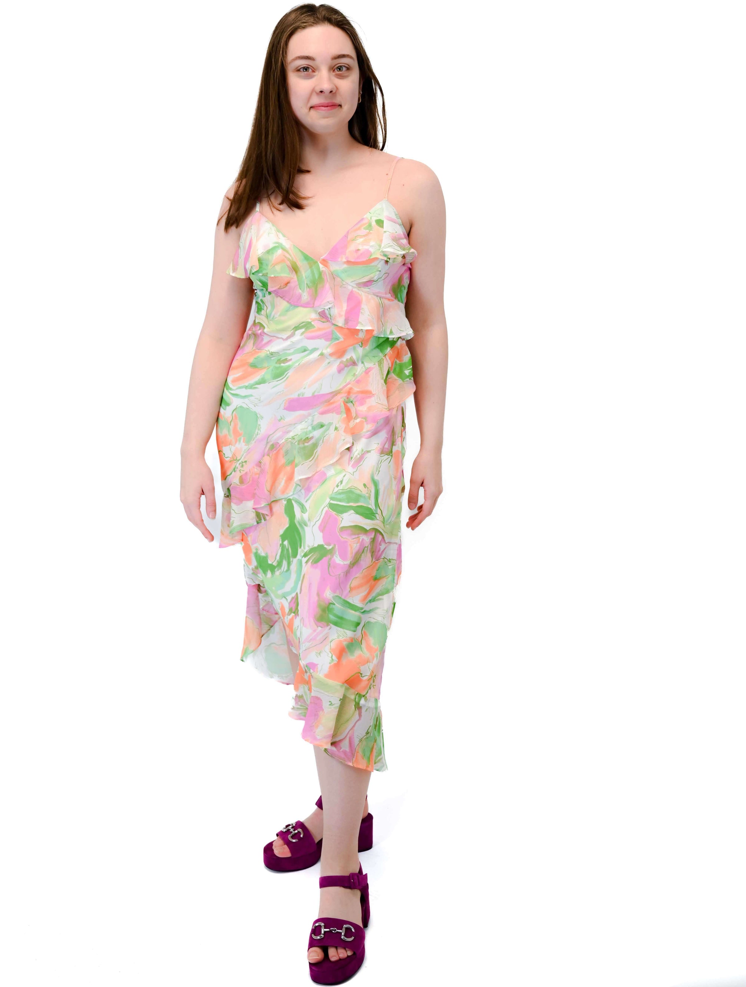 Painterly Love Maxi Dress in Multi Color