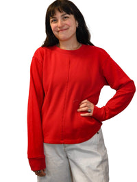 Long Sleeve Shirttail Terry Top