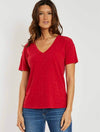 Short Sleeve V-Neck Boxy Tee