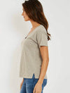 Short Sleeve V-Neck Boxy Tee