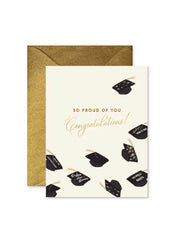 Flying Hats Graduation Card