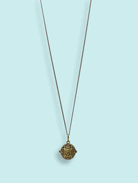 Bell Cage Necklace in Gold