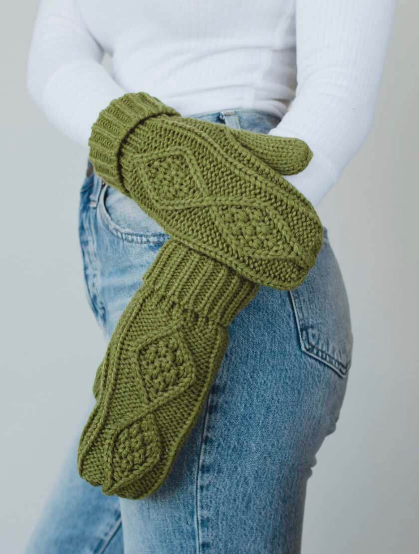 Cable Knit Mittens