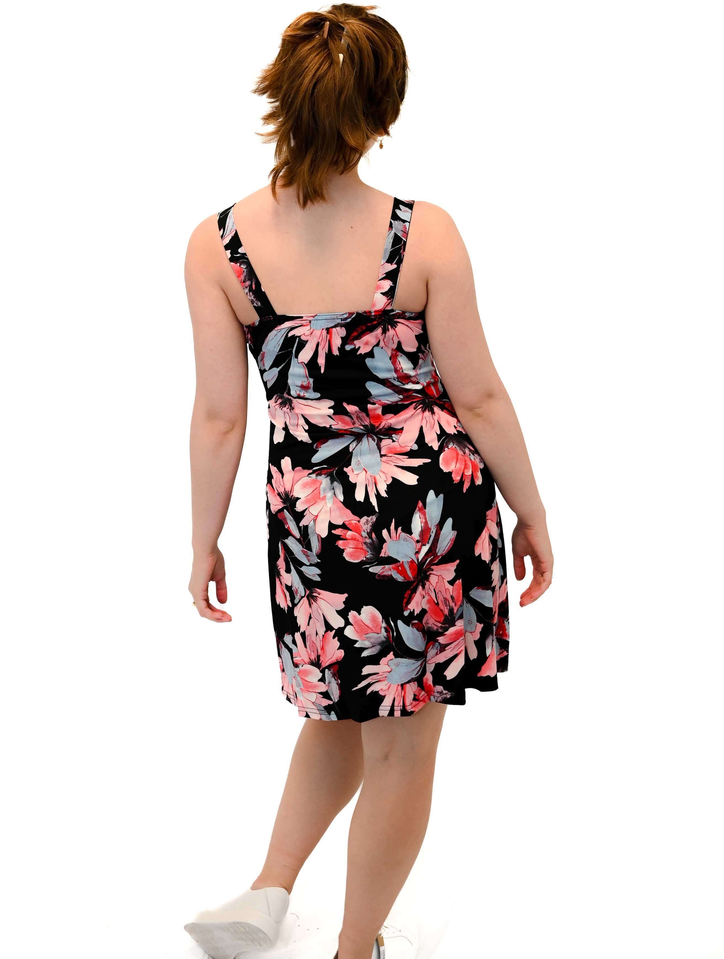 Floral Print Short Grecian Dress