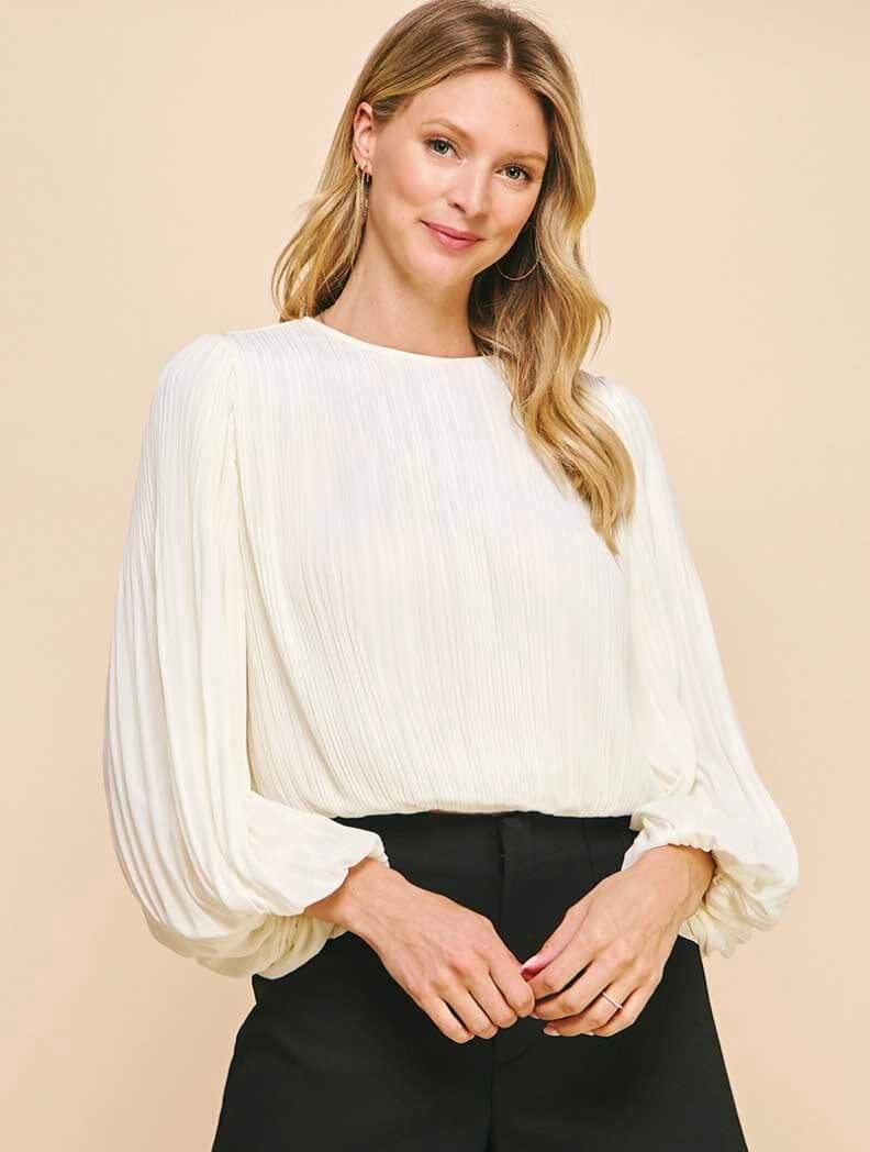 Pleated Woven Top