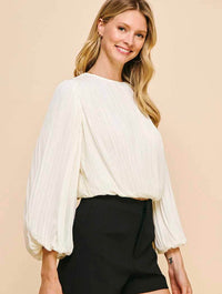 Pleated Woven Top