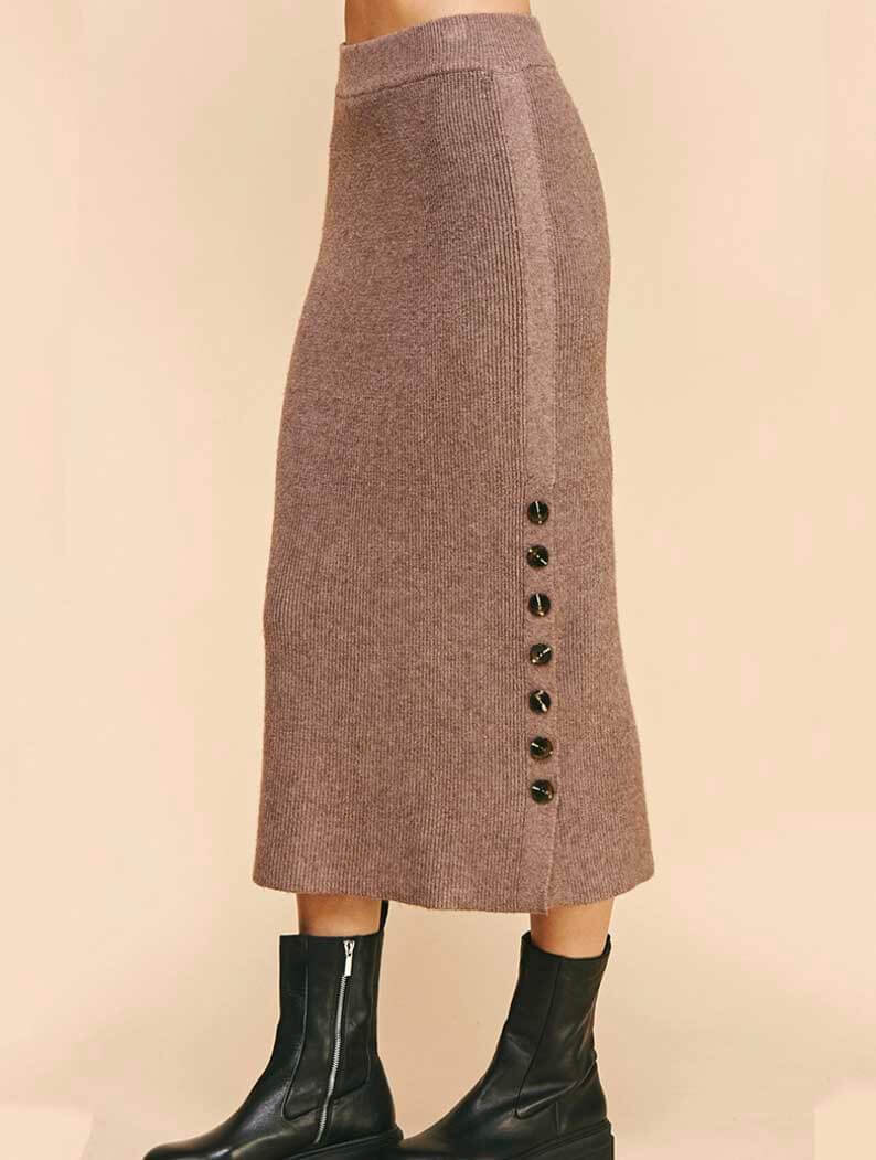 Ribbed Sweater Maxi Skirt