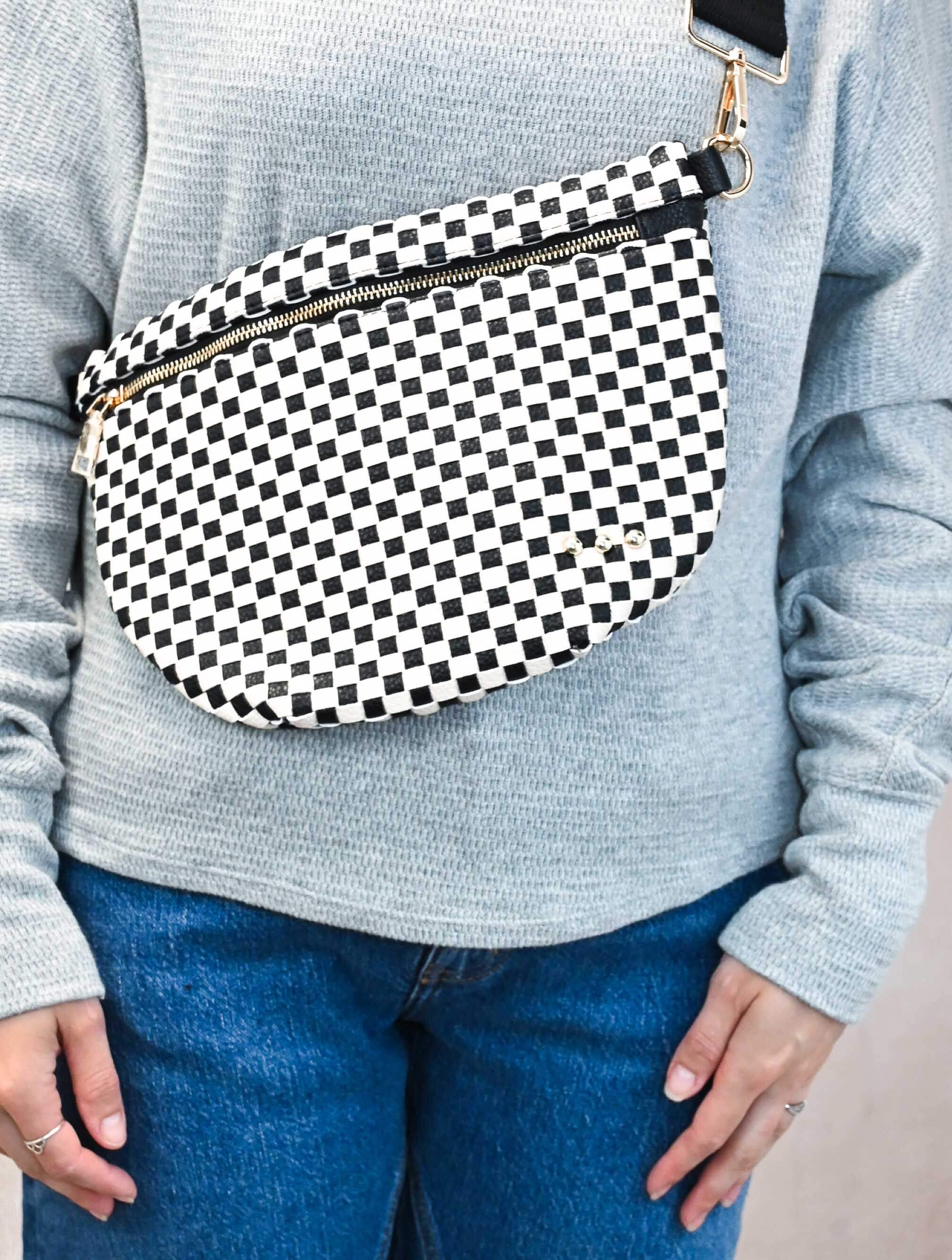 Westlyn Woven Bum Bag with Studded Detail