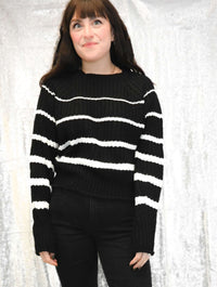 Hifza Stripe Raglan Sweater