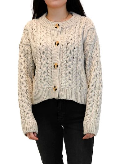 Ulrica Long Sleeve Crewneck Cardigan